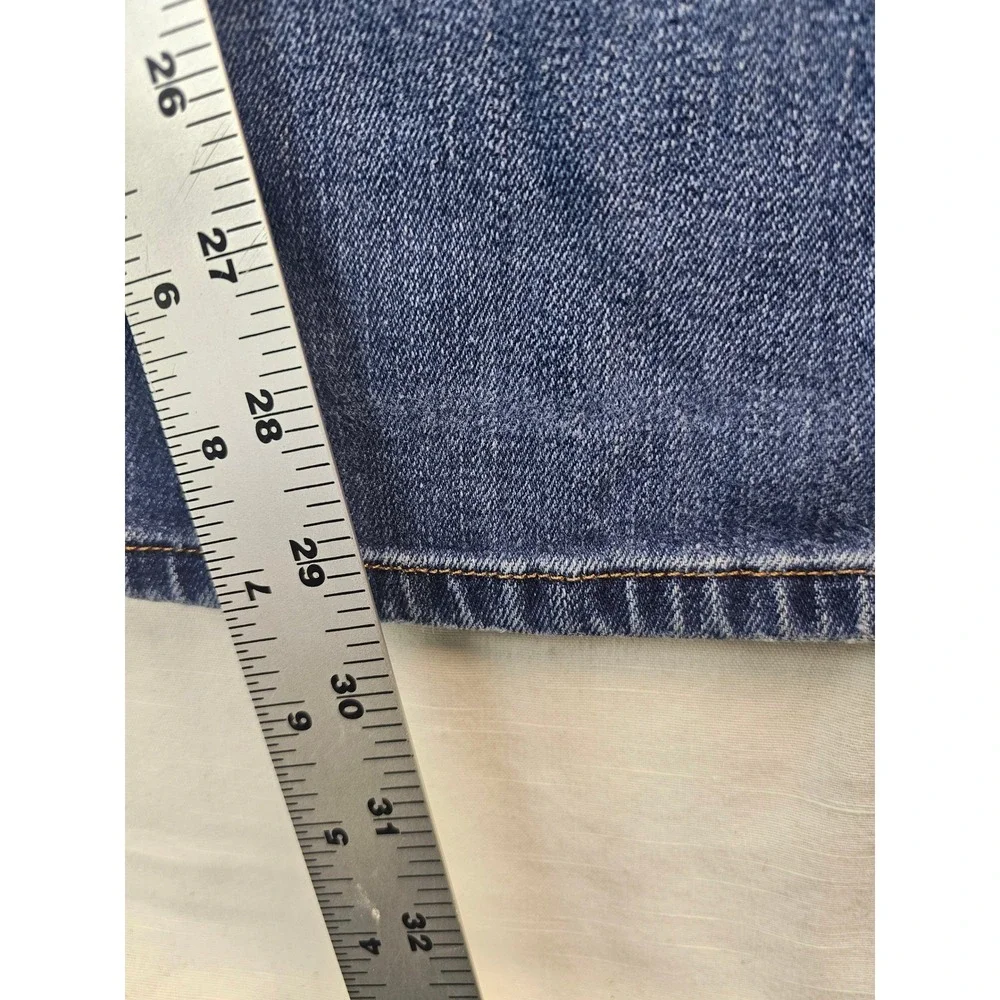 Rock & Republic Mens Straight Leg Jeans Blue Medium Wash Distressed 38x32